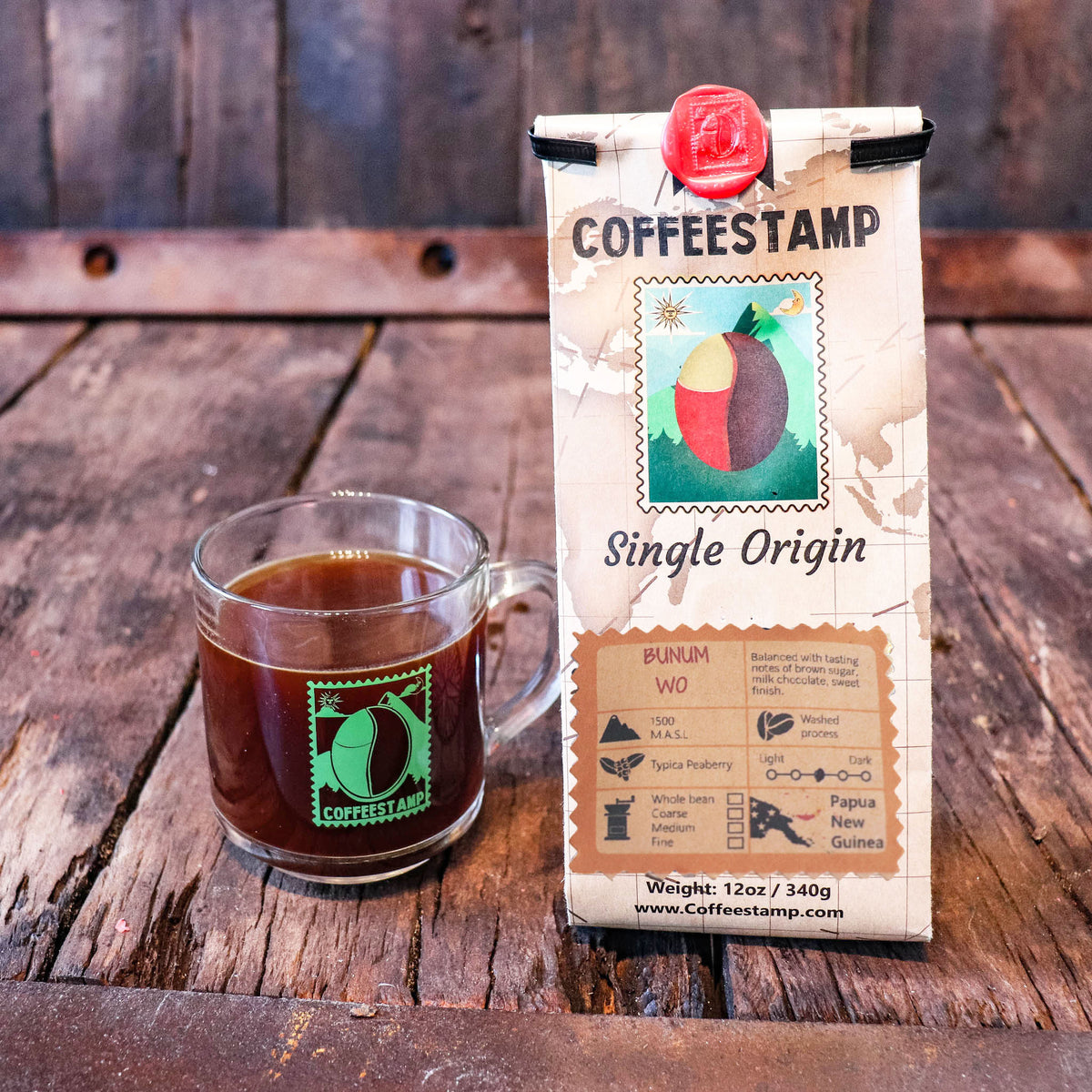 Papua New Guinea, BUNUM WO Peaberry packshot